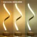 LED Spiral Table Lamp Modern Curved Desk Bedside Lamp Dimmable Warm White Night Light For Living Room And Bedroom