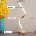 LED Spiral Table Lamp Modern Curved Desk Bedside Lamp Dimmable Warm White Night Light For Living Room And Bedroom