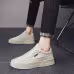 Casual Board Flat Shoes Men Breathable Thick-soled Lace-up Sneakers For Walking Running Casual Board Flat Shoes Men Breathable Thick-soled Lace-up Sneakers For Walking Running