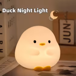Cute Duck LED Night Lamp Cartoon Silicone USB Rechargeable Sleeping Light Touch Sensor Timing Bedroom Bedside Lamp For Kid Gift Home Decor Cute Duck LED Night Lamp Cartoon Silicone USB Rechargeable Sleeping Light Touch Sensor Timing Bedroom Bedside Lamp For Kid Gift Home Decor