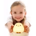 Cute Duck LED Night Lamp Cartoon Silicone USB Rechargeable Sleeping Light Touch Sensor Timing Bedroom Bedside Lamp For Kid Gift Home Decor