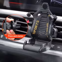 Racing Seat Shape Car Phone Holder Auto Air Vent Mobile Phone Clip 360 Degree Rotatable Car Cellphone Rack For Car Interior Racing Seat Shape Car Phone Holder Auto Air Vent Mobile Phone Clip 360 Degree Rotatable Car Cellphone Rack For Car Interior