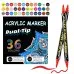 Acrylic Marker Pen Double-headed Stackable Water-based Paint Brush Acrylic Marker Pen Double-headed Stackable Water-based Paint Brush