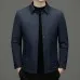 Fall Winter Men Jacket Lapel Fashion Business Lightweight Silk Cotton-padded Coat Fall Winter Men Jacket Lapel Fashion Business Lightweight Silk Cotton-padded Coat