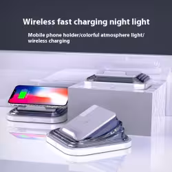 Smart Wireless Charger Seven-color Ambience Light Smart Wireless Charger Seven-color Ambience Light