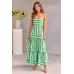 Summer Striped Printed Suspender Long Dress With Pockets Fashion Square Neck Backless Dresses For Beach Vacation Women Clothing Summer Striped Printed Suspender Long Dress With Pockets Fashion Square Neck Backless Dresses For Beach Vacation Women Clothing