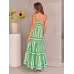Summer Striped Printed Suspender Long Dress With Pockets Fashion Square Neck Backless Dresses For Beach Vacation Women Clothing Summer Striped Printed Suspender Long Dress With Pockets Fashion Square Neck Backless Dresses For Beach Vacation Women Clothing