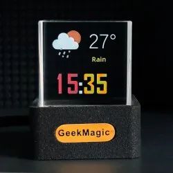 Trendy Mini Transparent WiFi Weather Clock Decoration Display Trendy Mini Transparent WiFi Weather Clock Decoration Display