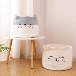 Hand-woven Cotton Thread Storage Storage Basket