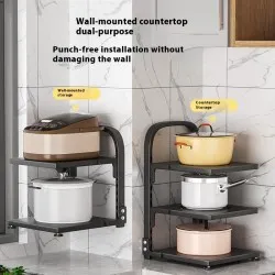 Kitchen Countertop Pot Rack Carbon Steel Adjustable Kitchen Countertop Pot Rack Carbon Steel Adjustable