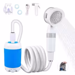 Outdoor Camping Shower Portable Electric Shower Gadgets Waterproof 5000mAh Rechargeable Battery Powered For Hiking Traveling Outdoor Camping Shower Portable Electric Shower Gadgets Waterproof 5000mAh Rechargeable Battery Powered For Hiking Traveling