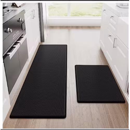 Kitchen Floor Mat Two-piece Set Of Non-slip, Waterproof And Easy To Scrub For Home, Kitchen