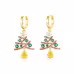 New Christmas Tree Earrings With Colorful Rhinestones Fashion Personality Shining Earrings Gift For Women Jewelry