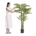 Artificial Gold Cane Palm Tree, 6.5 FT Tall Faux Plant, PE Material & Anti-Tip Tilt Protection Low-Maintenance Plant, Lifelike Green Fake Tree For Home Office Warehouse Decor Indoor Outdoor