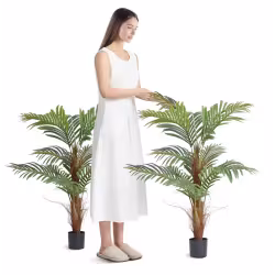 Artificial Palm Tree, 4 FT Tall Faux Plant, Secure PE Material & Anti-Tip Tilt Protection Low-Maintenance Plant, Lifelike Green Fake Tree For Home Office Warehouse Decor Indoor Outdoor Artificial Palm Tree, 4 FT Tall Faux Plant, Secure PE Material & Anti-Tip Tilt Protection Low-Maintenance Plant, Lifelike Green Fake Tree For Home Office Warehouse Decor Indoor Outdoor