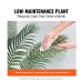 Artificial Palm Tree, 4 FT Tall Faux Plant, Secure PE Material & Anti-Tip Tilt Protection Low-Maintenance Plant, Lifelike Green Fake Tree For Home Office Warehouse Decor Indoor Outdoor