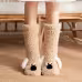 Cute Cartoon Dog Floor Socks Winter Warm Non-slip Plush Socks For Women