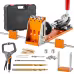 VEVOR Pocket Hole Jig Kit, 34 Pcs Pocket Hole Jig System With Fixture, Step Drills, Wrenches, Drill Stop Rings, Square Drive Bits, Toolbox, Adjustable, For DIY Carpentry Projects