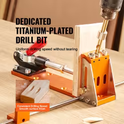 VEVOR Pocket Hole Jig Kit, 34 Pcs Pocket Hole Jig System With Fixture, Step Drills, Wrenches, Drill Stop Rings, Square Drive Bits, Toolbox, Adjustable, For DIY Carpentry Projects VEVOR Pocket Hole Jig Kit, 34 Pcs Pocket Hole Jig System With Fixture, Step Drills, Wrenches, Drill Stop Rings, Square Drive Bits, Toolbox, Adjustable, For DIY Carpentry Projects