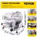 VEVOR 240W Commercial Meat Slicer, Electric Deli Food Slicer, Carbon Steel Blade Electric Food Slicer, 350-400RPM Meat Slicer, 0 - 0.47 Inch Thickness Adjustable For Commercial And Home Use