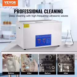 VEVOR Ultrasonic Cleaner 30L Ultrasonic Cleaner For Cleaning Eyeglasses Dentures Commercial Industrial Ultrasonic Cleaner With Digital Heater Timer And Cleaner Basket 30 Liter VEVOR Ultrasonic Cleaner 30L Ultrasonic Cleaner For Cleaning Eyeglasses Dentures Commercial Industrial Ultrasonic Cleaner With Digital Heater Timer And Cleaner Basket 30 Liter