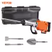 VEVOR Demolition Jack Hammer, 2200W 1400 BPM Jack Hammer Concrete Breaker, Heavy Duty Electric Jack Hammer 6pcs Chisels Bit With Gloves, Swiveling Front Handle For Trenching And Breaking Holes