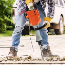 VEVOR Demolition Jack Hammer, 2200W 1400 BPM Jack Hammer Concrete Breaker, Heavy Duty Electric Jack Hammer 6pcs Chisels Bit With Gloves, Swiveling Front Handle For Trenching And Breaking Holes VEVOR Demolition Jack Hammer, 2200W 1400 BPM Jack Hammer Concrete Breaker, Heavy Duty Electric Jack Hammer 6pcs Chisels Bit With Gloves, Swiveling Front Handle For Trenching And Breaking Holes