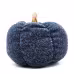A Set Of 3 Deep Blue Pumpkin Decorations