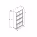 Glass Display Cabinet 4 Tier Glass Display Cabinet Storage Curio Cabinet With Flip Up Glass Doors, Collectors Showcase Toy Organizers Rack, Bookcase For Living Room BRO