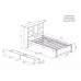 Modern Twin Size Bed Frame With Built-in USB Port On Bookcase Headboard And 2 Drawers For Grey Color Modern Twin Size Bed Frame With Built-in USB Port On Bookcase Headboard And 2 Drawers For Grey Color