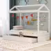 House Bed With Trundle, Can Be Decorated,White House Bed With Trundle, Can Be Decorated,White