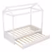 House Bed With Trundle, Can Be Decorated,White House Bed With Trundle, Can Be Decorated,White