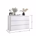 Extended Desktop 6 Drawers Chest Of Drawer Without Handle White Color Vanity