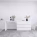 Extended Desktop 6 Drawers Chest Of Drawer Without Handle White Color Vanity
