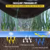 VEVOR Weed Barrier Landscape Fabric, 6 X 250 Ft, 4.1 Oz Premium Woven Ground Cover, Heavy Duty PP Material & Easy Setup, Weed Control For Outdoor Garden, Lawn, Driveway, Black