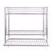 METAL BUNK BED WITH TRUNDLE SILVER
