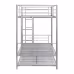 METAL BUNK BED WITH TRUNDLE SILVER METAL BUNK BED WITH TRUNDLE SILVER