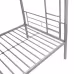 METAL BUNK BED WITH TRUNDLE SILVER METAL BUNK BED WITH TRUNDLE SILVER