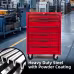 7-Drawer Rolling Tool Chest Cabinet, Large Capacity Metal Tool Box With Wheels And Cylinder Locking, Roll Around Storage Organizer Tool Cart For Garage, Warehouse, Work Shop - Red 7-Drawer Rolling Tool Chest Cabinet, Large Capacity Metal Tool Box With Wheels And Cylinder Locking, Roll Around Storage Organizer Tool Cart For Garage, Warehouse, Work Shop - Red