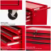 7-Drawer Rolling Tool Chest Cabinet, Large Capacity Metal Tool Box With Wheels And Cylinder Locking, Roll Around Storage Organizer Tool Cart For Garage, Warehouse, Work Shop - Red