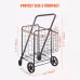 VEVOR Folding Shopping Cart, Jumbo Grocery Cart With Double Baskets, 360Swivel Wheels, Heavy Duty Utility Cart, 110 LBS Large Capacity Utility Cart For Laundry, Shopping, Grocery, Luggage VEVOR Folding Shopping Cart, Jumbo Grocery Cart With Double Baskets, 360Swivel Wheels, Heavy Duty Utility Cart, 110 LBS Large Capacity Utility Cart For Laundry, Shopping, Grocery, Luggage