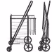 VEVOR Folding Shopping Cart, Jumbo Grocery Cart With Double Baskets, 360Swivel Wheels, Heavy Duty Utility Cart, 110 LBS Large Capacity Utility Cart For Laundry, Shopping, Grocery, Luggage