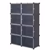 2 Rows, 7 Layers, 14 Compartments, Semi Transparent Doors, Black Patterned Cabinet Body 2 Rows, 7 Layers, 14 Compartments, Semi Transparent Doors, Black Patterned Cabinet Body