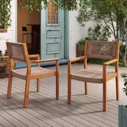 BRAIDED DINING CHAIR Light Brown BRAIDED DINING CHAIR Light Brown