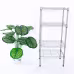 Rectangular Four Story Household Storage Rack, Silver Gray Rectangular Four Story Household Storage Rack, Silver Gray