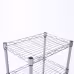 Rectangular Four Story Household Storage Rack, Silver Gray