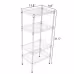 Rectangular Four Story Household Storage Rack, Silver Gray Rectangular Four Story Household Storage Rack, Silver Gray
