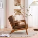 Armrests, Single Lounge Chair, Oak, Upholstered, Foil Stamping Cloth, Orange, Interior Lounge Chair, N101 Armrests, Single Lounge Chair, Oak, Upholstered, Foil Stamping Cloth, Orange, Interior Lounge Chair, N101