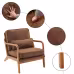 Armrests, Single Lounge Chair, Oak, Upholstered, Foil Stamping Cloth, Orange, Interior Lounge Chair, N101 Armrests, Single Lounge Chair, Oak, Upholstered, Foil Stamping Cloth, Orange, Interior Lounge Chair, N101