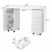 White 120X54X81cm One Door Four Drawers Computer Desk Nail Art Table 1PC